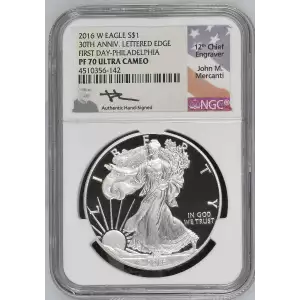 2016 W LETTERED EDGE FIRST DAY - PHILADELPHIA EAGLE 30TH ANNIVERSARY ULTRA CAMEO (2)