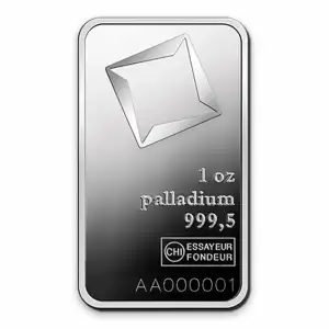 1oz Valcambi Palladium Minted Bar